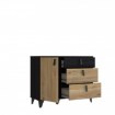 Forte Комод в стиле лофт Lya, дуб Cabezone/дуб Mauvella, LYAK221-M688 - Home Club, изображение 3