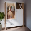 Forte Вітрина 110 см із шухлядами Saitama, дуб Mauvella/Secret Grey, SQMV521L-M826 - Home Club