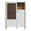 Forte Вітрина 110 см із шухлядами Saitama, дуб Mauvella/Secret Grey, SQMV521L-M826 - Home Club, зображення 3