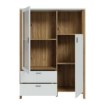 Forte Вітрина 110 см із шухлядами Saitama, дуб Mauvella/Secret Grey, SQMV521L-M826 - Home Club, зображення 4