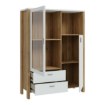 Forte Вітрина 110 см із шухлядами Saitama, дуб Mauvella/Secret Grey, SQMV521L-M826 - Home Club, зображення 6