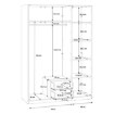 Forte Шафа з дзеркалом і шухлядами 150 см Cadixo Дуб Сонома, CDXS83S-D30 - Home Club, зображення 7