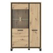 Forte Вітрина 100 см Trondheim Дуб Artisan/Дуб чорний, TDHV622L-C773 - Home Club, зображення 3