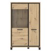 Forte Вітрина 100 см Trondheim Дуб Artisan/Дуб чорний, TDHV622L-C773 - Home Club, зображення 4