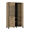 Forte Вітрина 100 см Trondheim Дуб Artisan/Дуб чорний, TDHV622L-C773 - Home Club, зображення 8