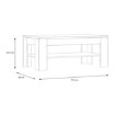 Forte Прямокутний журнальний столик з поличкою 110x60 см Lewisville Secret Grey/Дуб Валенсія, CFTT5016-M830 - Home Club, зображення 4