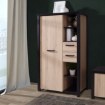 Forte Шафа 90 см з висувними ящиками Black Hill «Слива» Comano/Чорний, BLHS5211-C876 - Home Club
