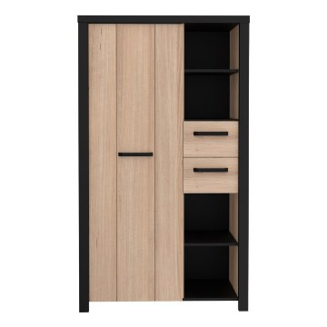 Forte Шафа 90 см з висувними ящиками Black Hill «Слива» Comano/Чорний, BLHS5211-C876 - Home Club
