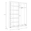 Forte Розсувна шафа 150 см, біла, HMNS72231-120 - Home Club, зображення 12