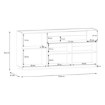 Forte Комода 180 см Lewisville Secret Grey/Дуб Валенсія, LWSK231-M829 - Home Club, зображення 6