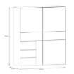 Forte Шкаф-купе с зеркалом и ящиками, 170 см, Winn 2, дуб Artisan/белый, W2QS8233S-C830 - Home Club, изображение 6