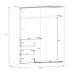 Forte Шкаф-купе с зеркалом и ящиками, 170 см, Winn 2, дуб Artisan/белый, W2QS8233S-C830 - Home Club, изображение 7
