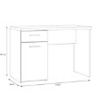 Forte Письменный стол в стиле винтаж-лофт 110x60 см с ящиком и тумбой, WNB935-C754 - Home Club, изображение 8