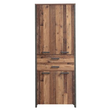 Forte Шафа 90 см з висувними ящиками Clif Old – Wood Vintage/Бетон, CLFR726-C546 - Home Club
