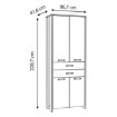 Forte Шкафчик 90 см с ящиками Clif Old – Wood Vintage/Бетон, CLFR726-C546 - Home Club, изображение 5