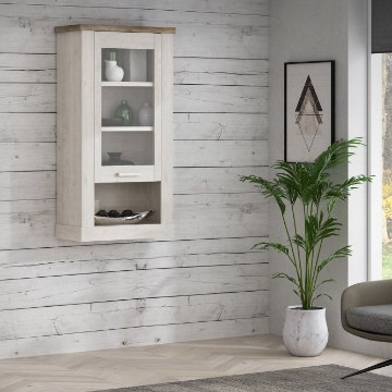 Forte Навісна вітрина 70 см Duro, сосна біла/дуб античний, DURH111-T75 - Home Club