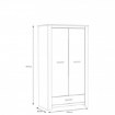Forte Шкаф шириной 110 см с ящиком Havanna, дуб «под старину», HVNS823-D67 - Home Club, изображение 4