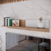 Forte Настінна полиця 125 см Saitama Дуб Mauvella/Secret Grey, SQMB01-M826 - Home Club