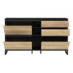 Forte Шафа для взуття 180 см із шухлядами Quayle Чорна/Дуб Mauvella, QXLK223L-M733 - Home Club, зображення 3