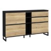 Forte Шафа для взуття 180 см із шухлядами Quayle Чорна/Дуб Mauvella, QXLK223L-M733 - Home Club, зображення 4