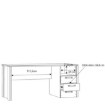 Forte Вінтажний лофт-стіл 160x70 см з 3 шухлядами Clif, CLFB212R-C546 - Home Club, зображення 9
