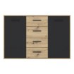 Forte Комод 120 см Antuza, дуб Artisan/чёрный, NTU231-M712 - Home Club, изображение 2
