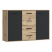 Forte Комод 120 см Antuza, дуб Artisan/чёрный, NTU231-M712 - Home Club, изображение 4