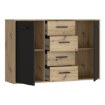 Forte Комод 120 см Antuza, дуб Artisan/чёрный, NTU231-M712 - Home Club, изображение 5