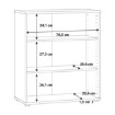 Forte Невелика книжкова шафа, біла, T2KR60-120 - Home Club, зображення 5