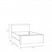 Forte Підліткове ліжко 120x200 см Surfinio Сіре/Дуб Катанія, SFNL1121-M378 - Home Club, зображення 3