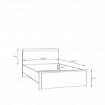 Forte Підліткове ліжко 120x200 см Surfinio Сіре/Дуб Катанія, SFNL1121-M378 - Home Club, зображення 4