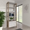 Forte Ажурна шафа з тумбою 70 см Duro, біла сосна/старовинний дуб, DURR716-J10 - Home Club