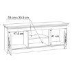 Forte Тв-тумба 160 см Encanto, белая сосна, ENCT233-S13 - Home Club, изображение 4