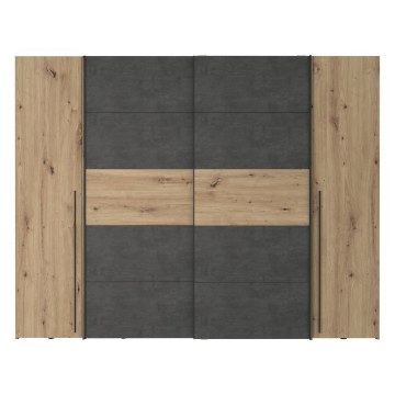 Forte Розсувна шафа 270 см Narago Дуб Artisan/Бетон, NRGS82511-C752 - Home Club