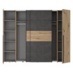 Forte Розсувна шафа 270 см Narago Дуб Artisan/Бетон, NRGS82511-C752 - Home Club, зображення 3