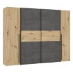 Forte Розсувна шафа 270 см Narago Дуб Artisan/Бетон, NRGS82511-C752 - Home Club, зображення 4