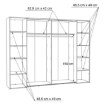 Forte Розсувна шафа 270 см Narago Дуб Artisan/Бетон, NRGS82511-C752 - Home Club, зображення 7