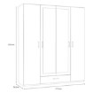 Forte Шкаф с зеркалом высотой 180 см и ящиком Econobox 2, дуб Mauvella, ECBS944-D108 - Home Club, изображение 6