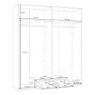 Forte Шкаф с зеркалом высотой 180 см и ящиком Econobox 2, дуб Mauvella, ECBS944-D108 - Home Club, изображение 7