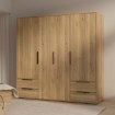 Forte Шафа 210 см із шухлядами Orkney, дуб Mauvella, OKYS841-D108 - Home Club