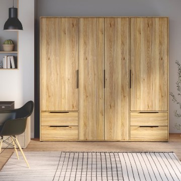 Forte Шафа 210 см із шухлядами Orkney, дуб Mauvella, OKYS841-D108 - Home Club