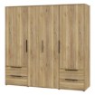 Forte Шафа 210 см із шухлядами Orkney, дуб Mauvella, OKYS841-D108 - Home Club, зображення 9