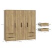 Forte Шафа 210 см із шухлядами Orkney, дуб Mauvella, OKYS841-D108 - Home Club, зображення 12