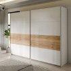Forte Розсувна шафа 270 см Mayacus Білий/Дуб Mauvella, RCQS12414-M949 - Home Club