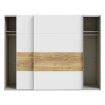 Forte Розсувна шафа 270 см Mayacus Білий/Дуб Mauvella, RCQS12414-M949 - Home Club, зображення 3