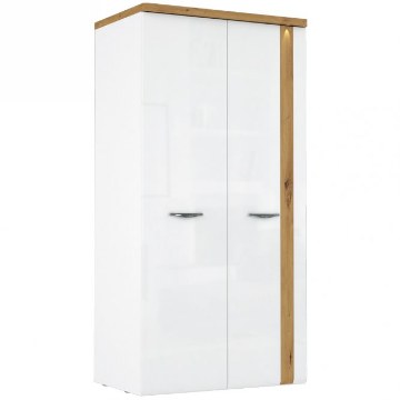 Forte Шафа 100 см з підсвічуванням Tuluza Білий/Дуб Artisan, TUZS821B-C843 - Home Club
