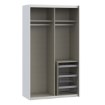Forte Розсувна шафа 120 см Sophistispace, біла, SSQS62411-120 - Home Club, зображення 3
