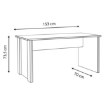 Forte Письменный стол в стиле винтаж-лофт 155x70 см Clif, CLFB116-C546 - Home Club, изображение 4
