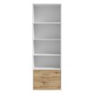 Forte Узкий стеллаж с ящиками Culgoa, белый/дуб Artisan, CUGR711-M576 - Home Club, изображение 2