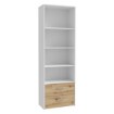 Forte Узкий стеллаж с ящиками Culgoa, белый/дуб Artisan, CUGR711-M576 - Home Club, изображение 4